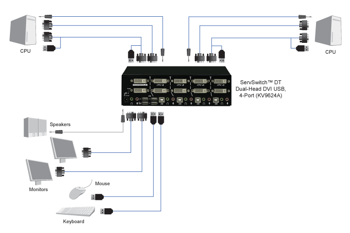 DT DVI USB Multivideo Diagrama de Aplicación