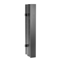 Vertical Cable Manager, rackmount finger duct with cover, black