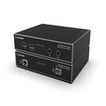 Extensor KVM de gama KVXHP a través de CATx / fibra: doble monitor, DisplayPort 4K, hub USB 2.0, serie, audio, vídeo local